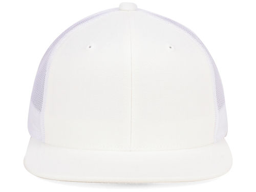 Flexfit Flat Bill Trucker - White/White