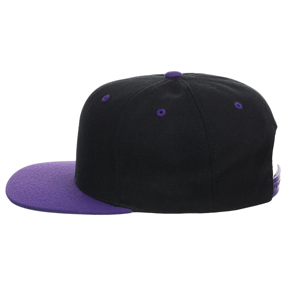 YP Classics Blank Snapback - Black/Purple