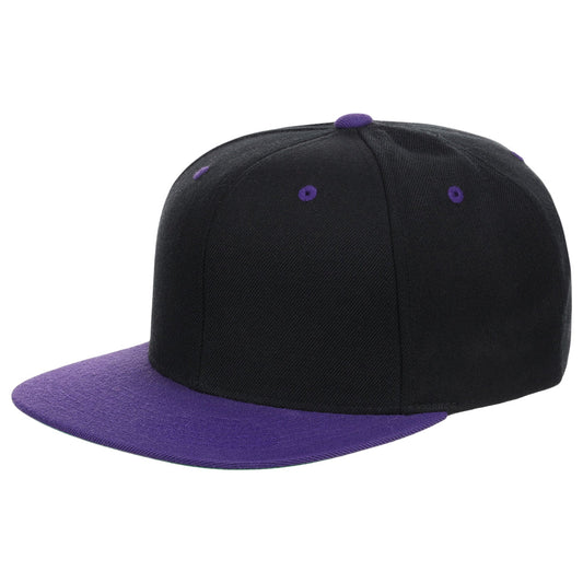 YP Classics Blank Snapback - Black/Purple