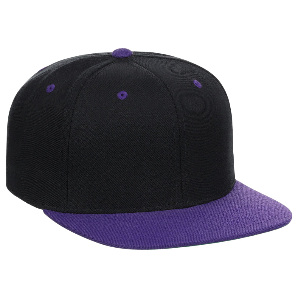 YP Classics Blank Snapback - Black/Purple