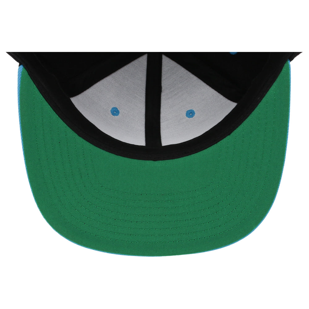 YP Classics Blank Snapback - Black/Teal