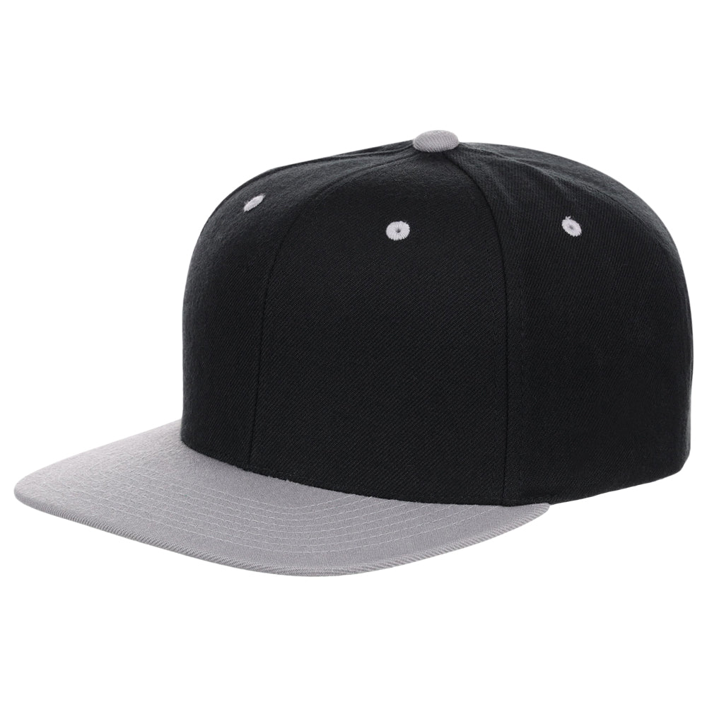 YP Classics Blank Snapback - Black/Grey