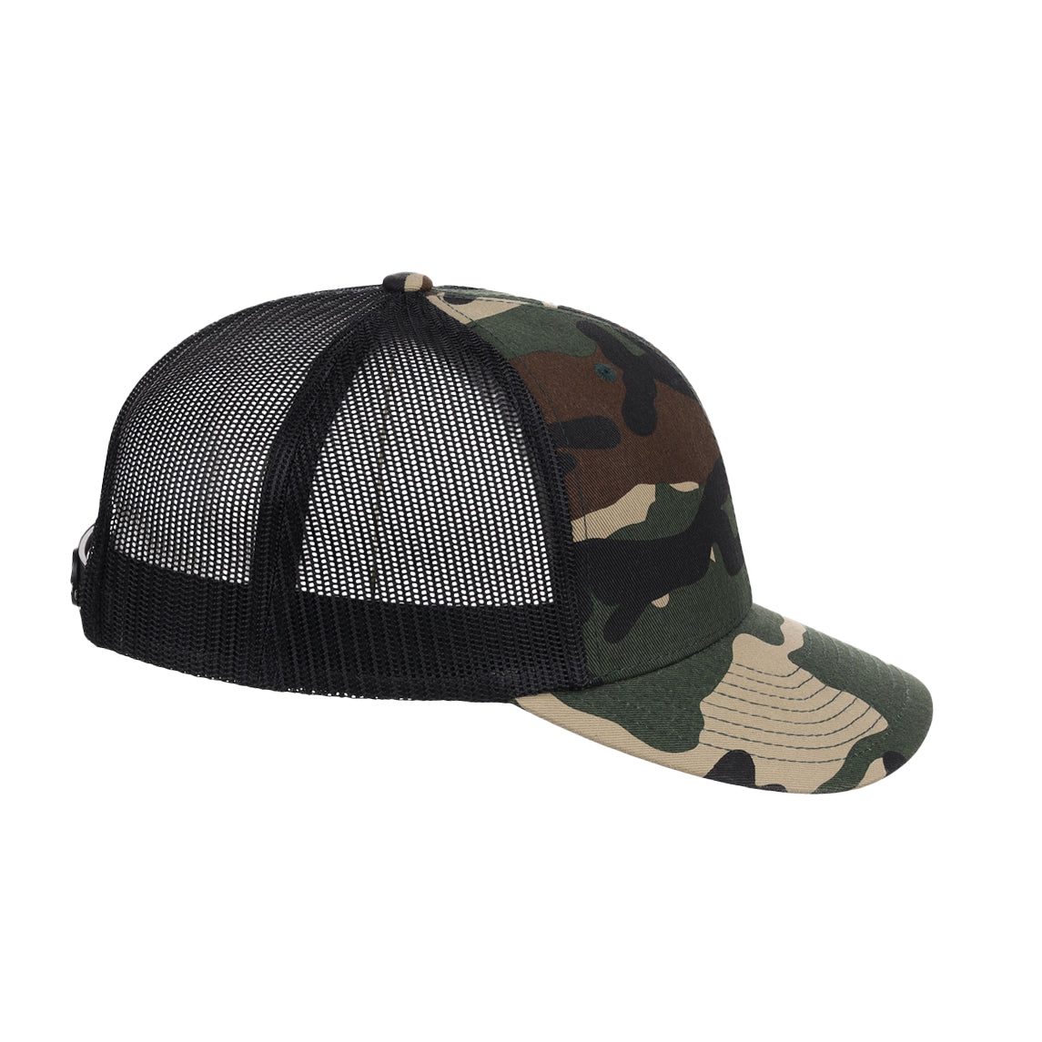 YP Classics Fan Trucker - Woodland Camo/Black