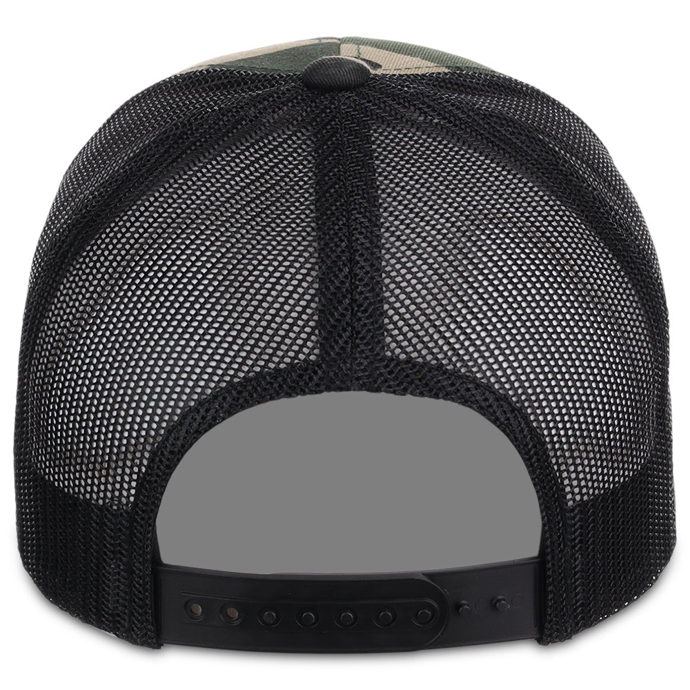 YP Classics Fan Trucker - Woodland Camo/Black