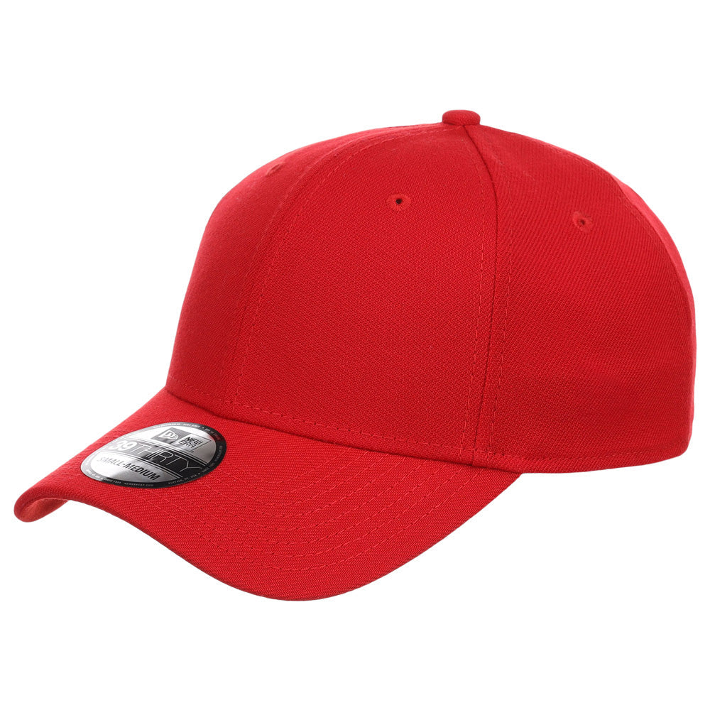 New Era Blank Poly 39THIRTY Cap - Scarlet
