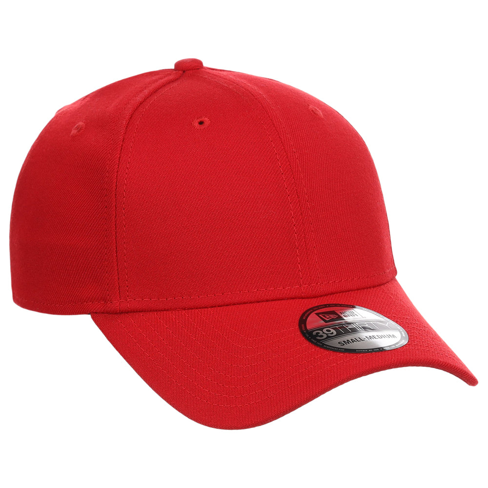 New Era Blank Poly 39THIRTY Cap - Scarlet