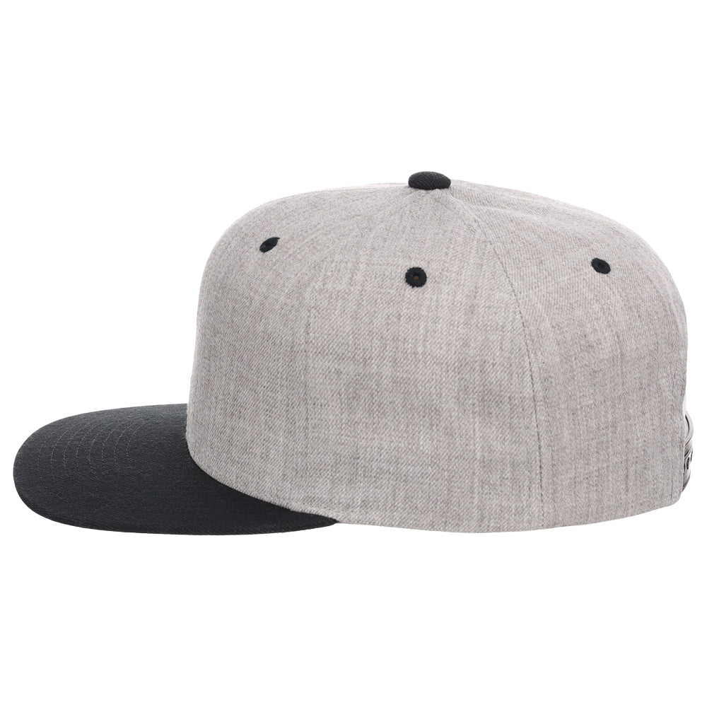 YP Classics Blank Snapback - Heather Grey/Black
