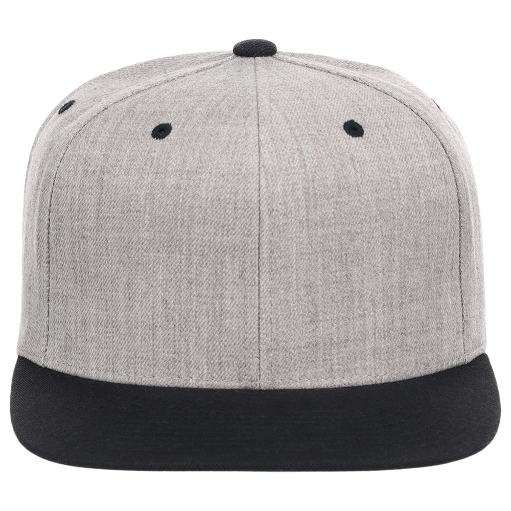 YP Classics Blank Snapback - Heather Grey/Black
