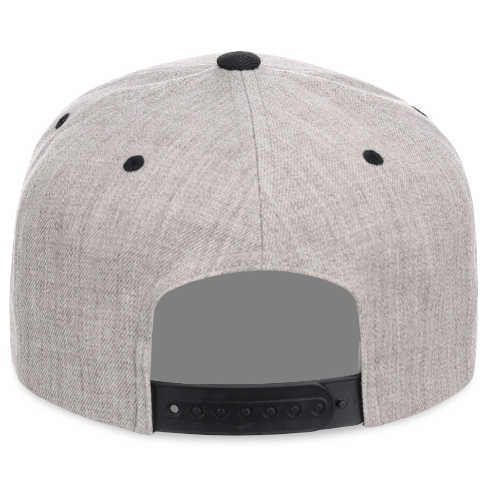 YP Classics Blank Snapback - Heather Grey/Black