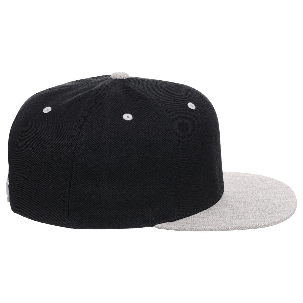 YP Classics Blank Snapback - Black/Heather Grey