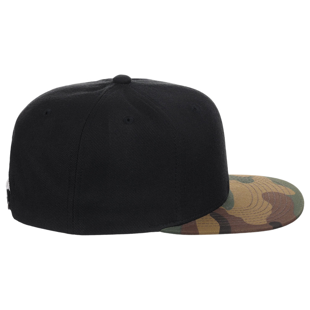 YP Classics Blank Snapback - Black/Camo