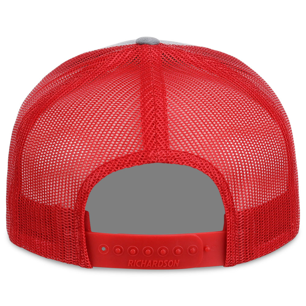 Richardson 112 Trucker - Heather Grey/Red