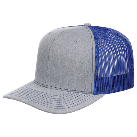 Richardson 112 Trucker - Heather Grey/Royal Blue
