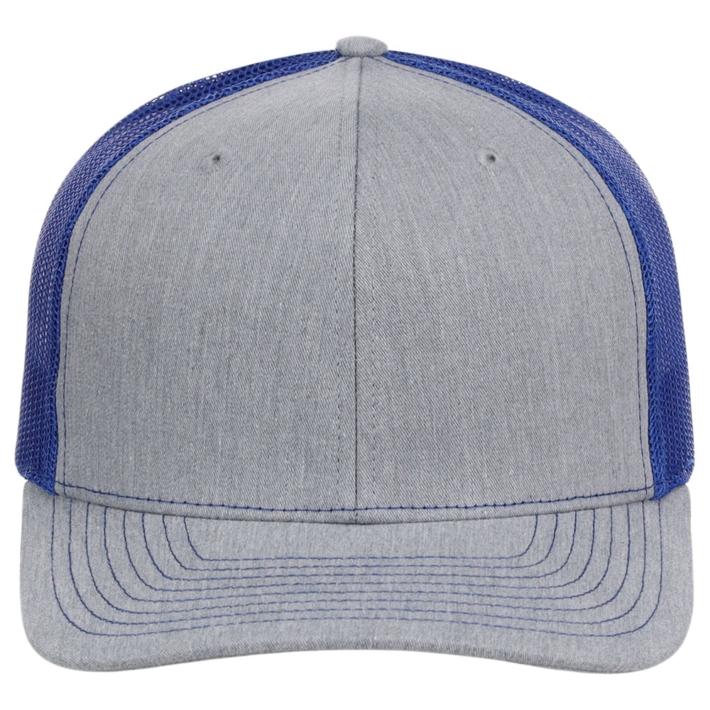 Richardson 112 Trucker - Heather Grey/Royal Blue