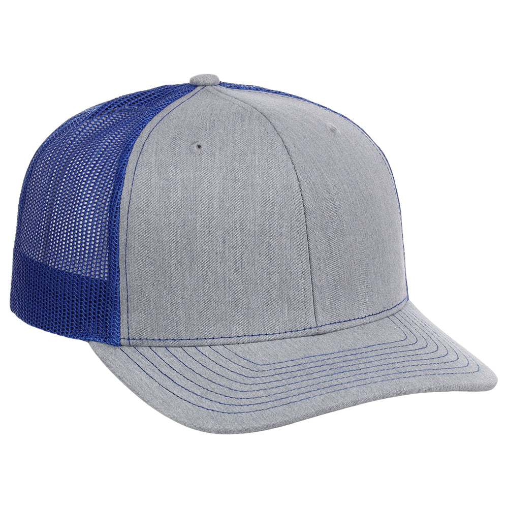 Richardson 112 Trucker - Heather Grey/Royal Blue
