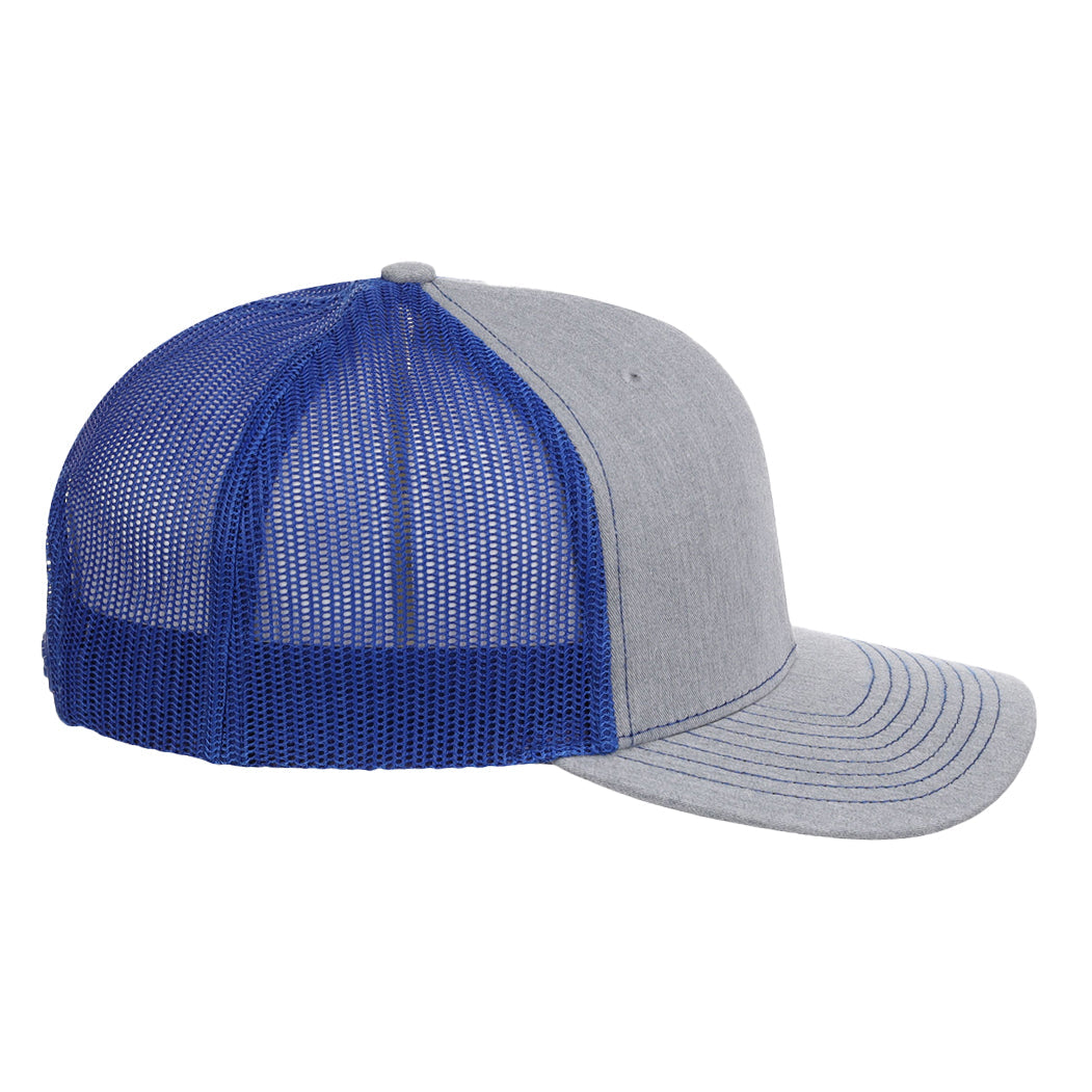 Richardson 112 Trucker - Heather Grey/Royal Blue