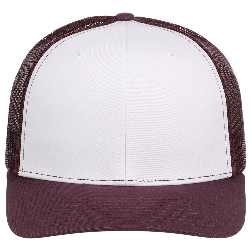 Richardson 112 Trucker - White/Maroon