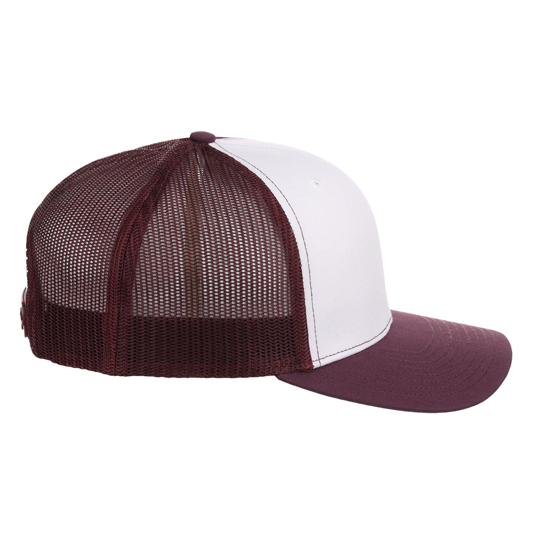 Richardson 112 Trucker - White/Maroon