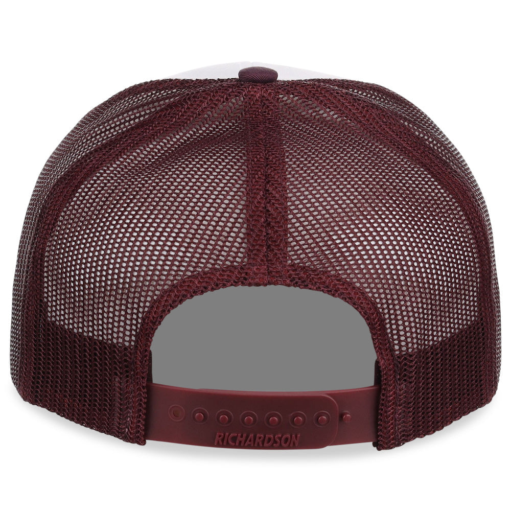Richardson 112 Trucker - White/Maroon