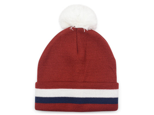 Headway Pom Knit - Cardinal Red/White/Navy
