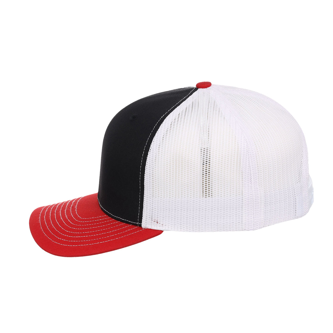 Richardson 112 Trucker - Black/White/Red