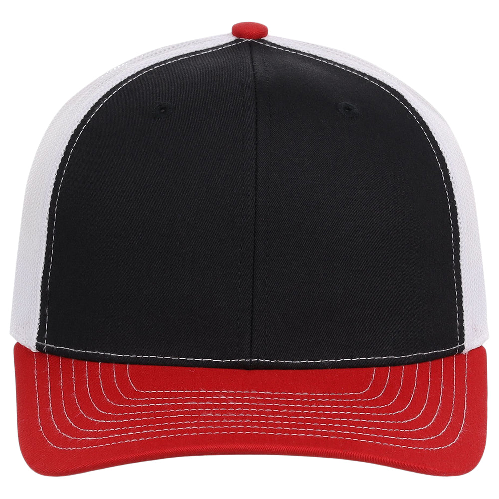 Richardson 112 Trucker - Black/White/Red
