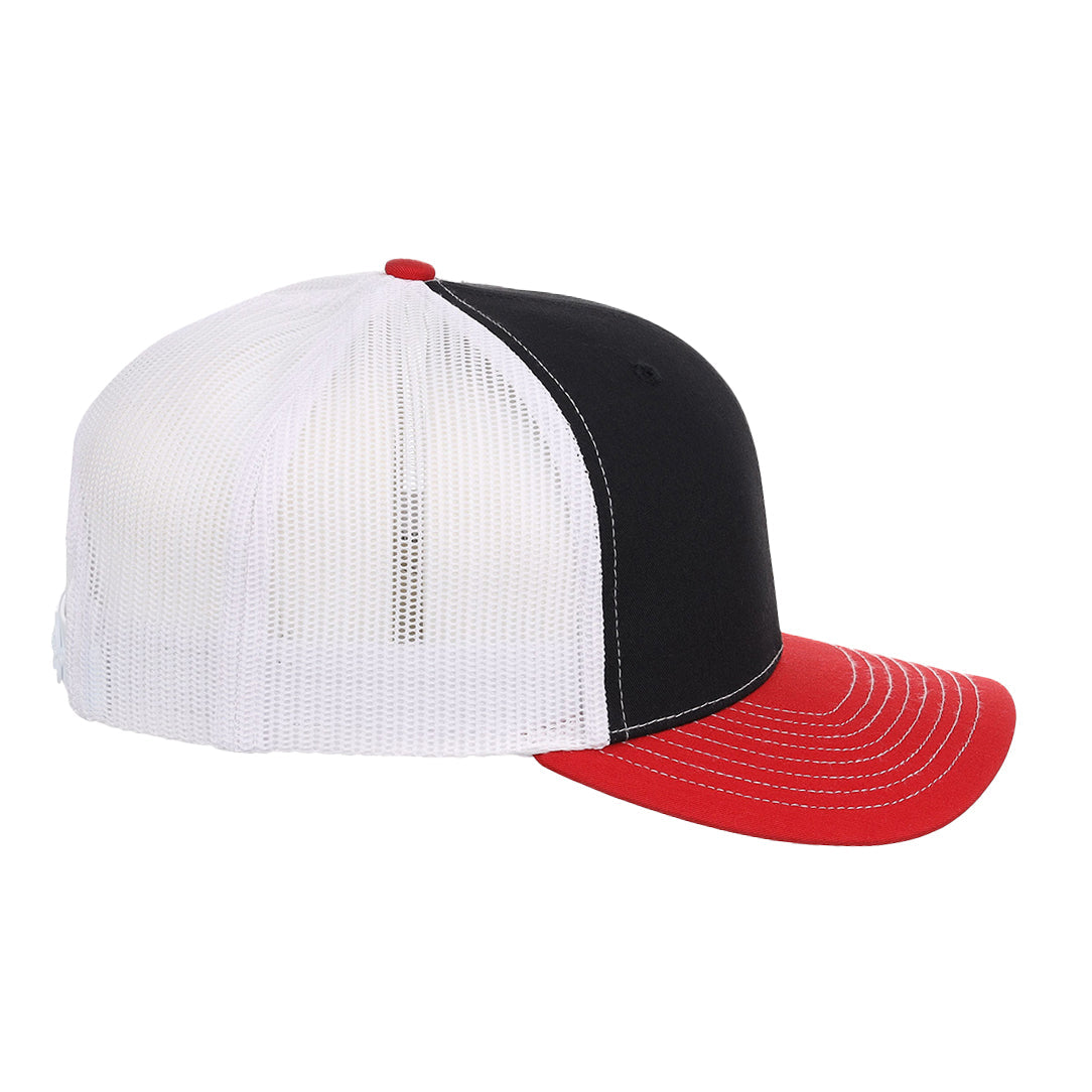 Richardson 112 Trucker - Black/White/Red