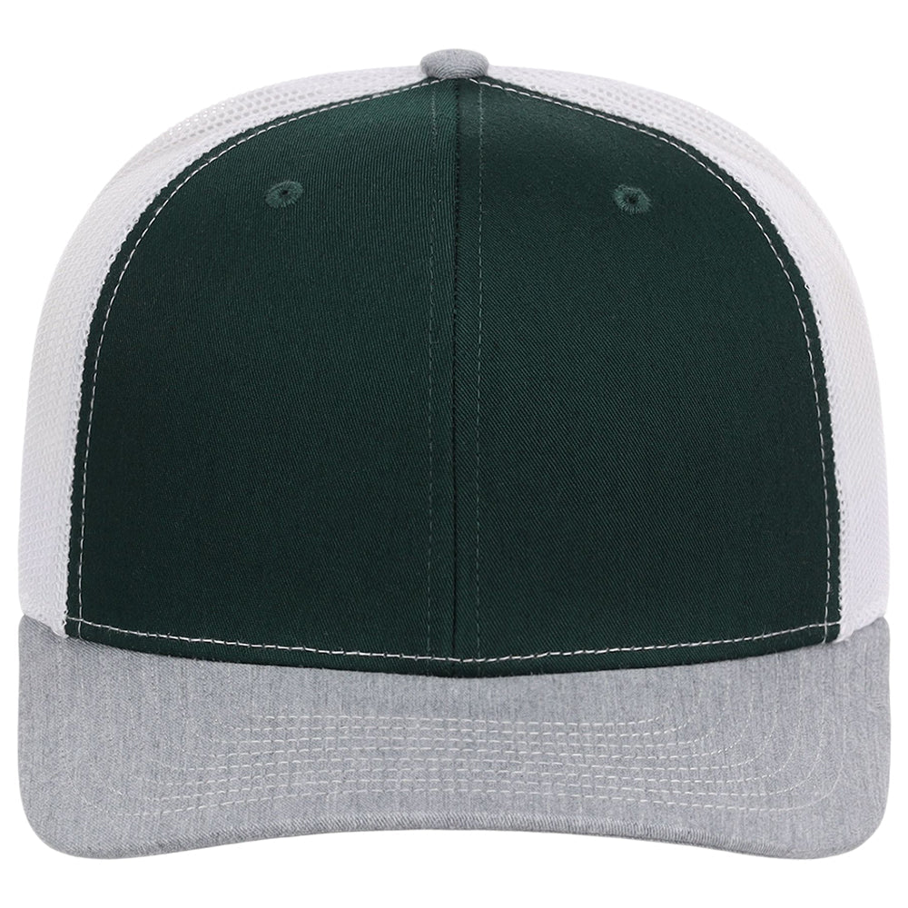 Richardson 112 Trucker - Dark Green/White/Grey