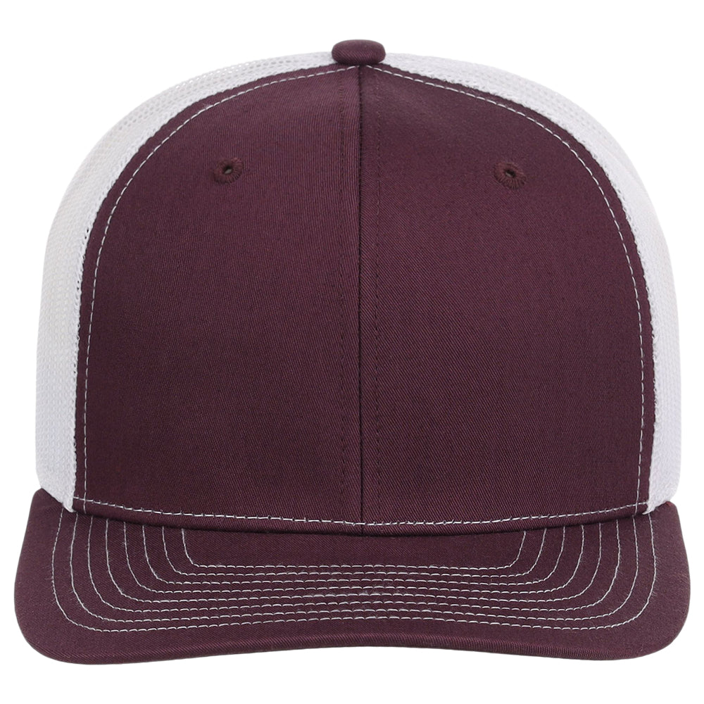 Richardson 112 Trucker - Maroon/White