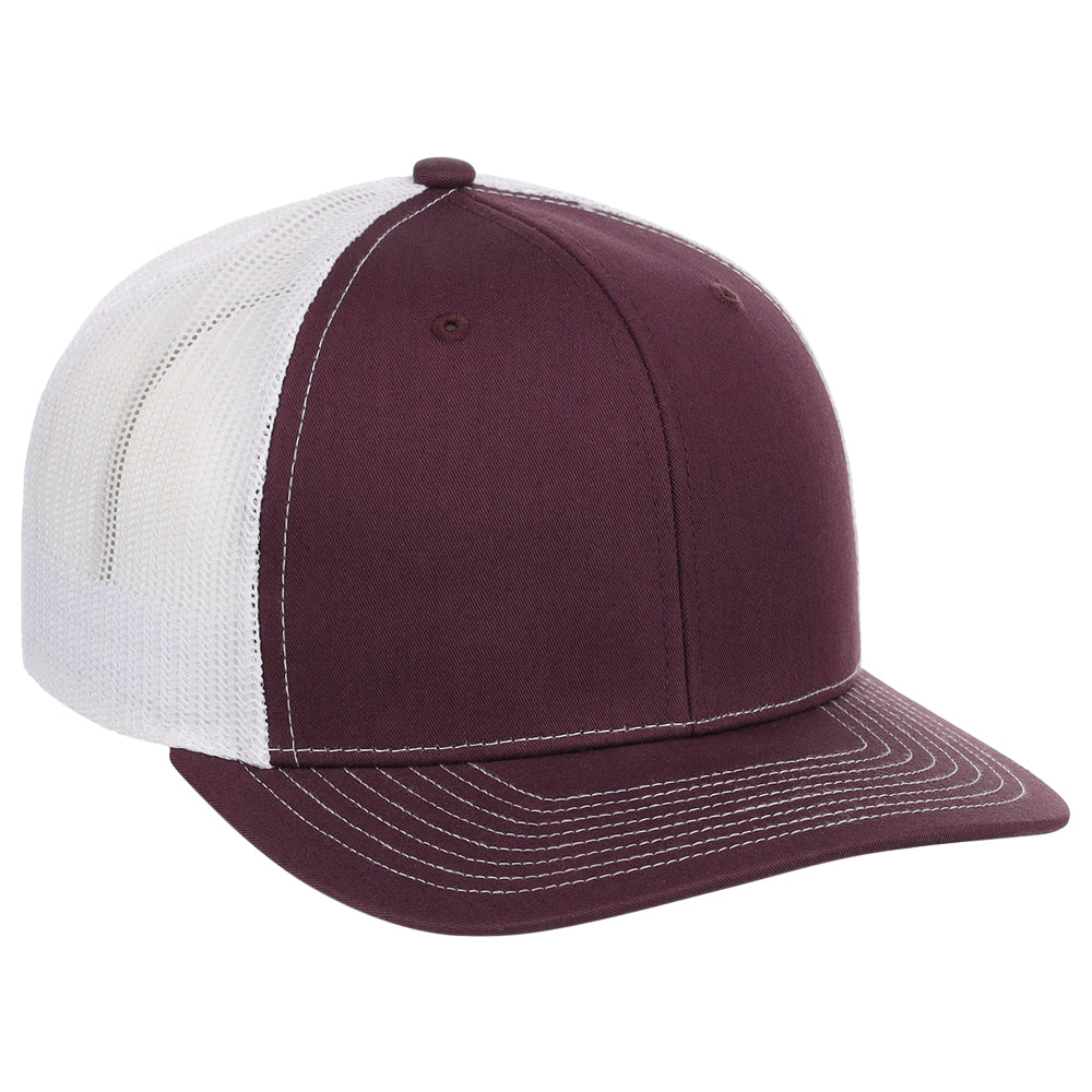 Richardson 112 Trucker - Maroon/White