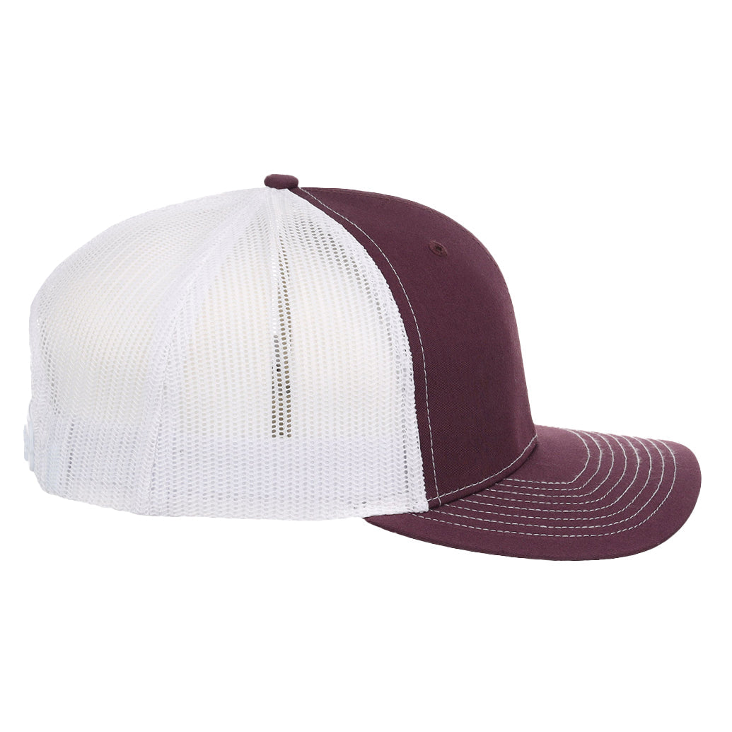 Richardson 112 Trucker - Maroon/White