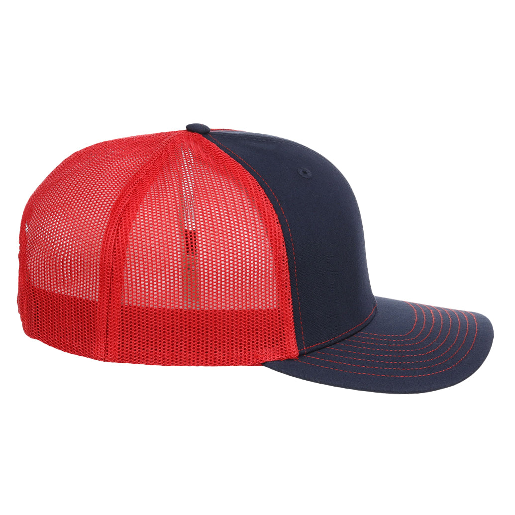 Richardson 112 Trucker - Navy/Red