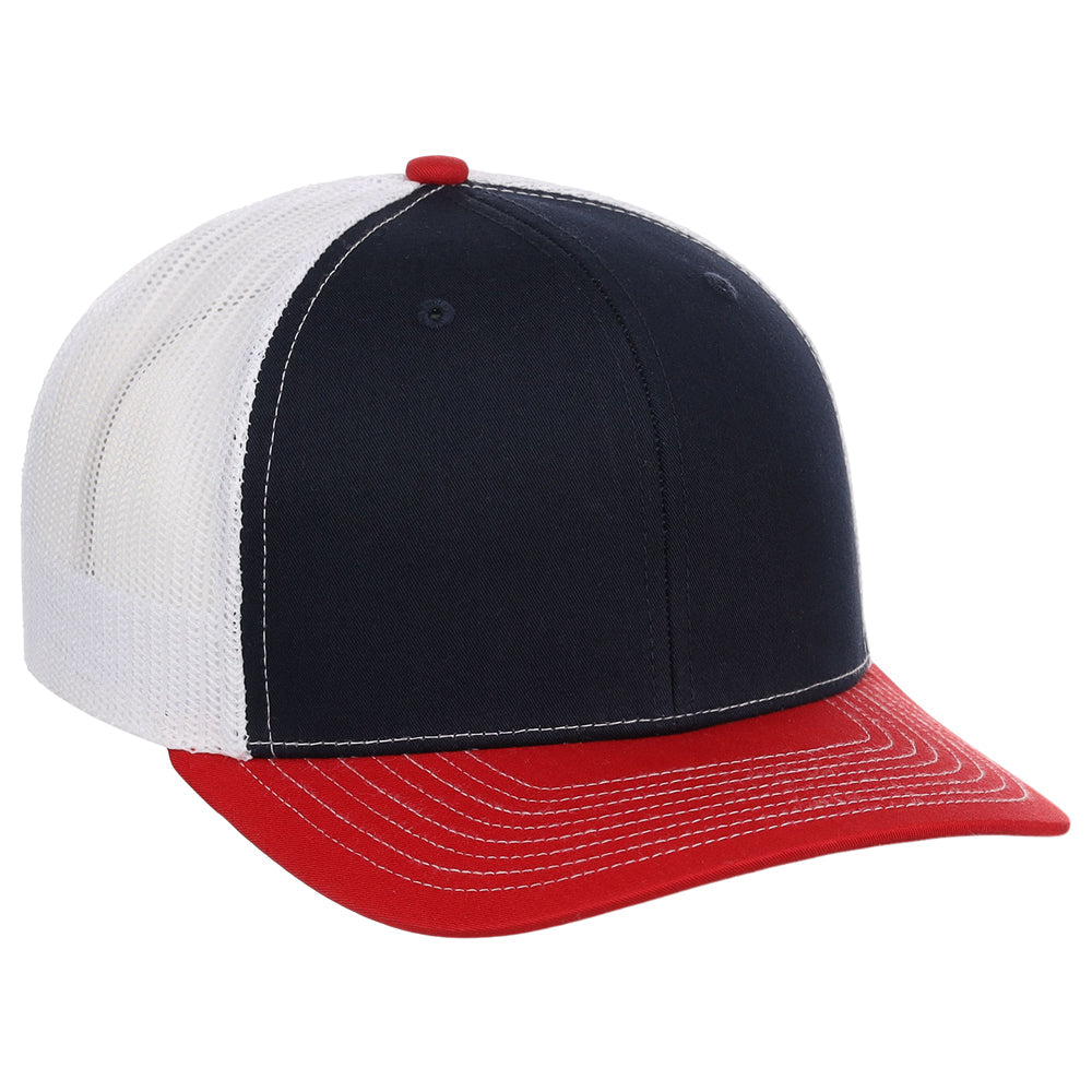 Richardson 112 Trucker - Navy/White/Red