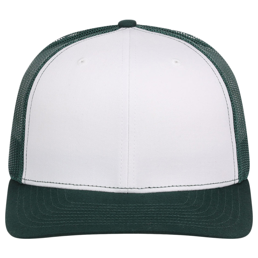 Richardson 112 Trucker - White/Dark Green