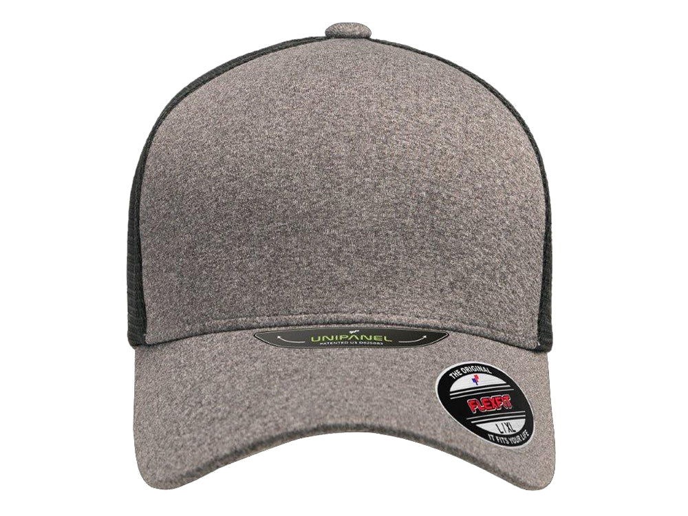 Flexfit Unipanel Heather Flex Hat - Grey/Black