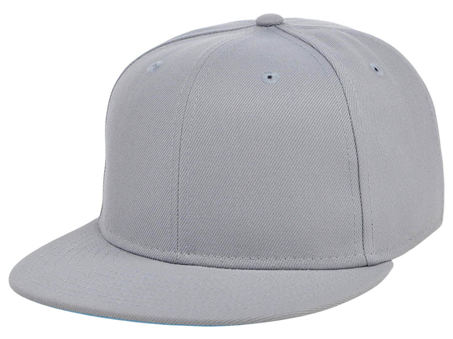Crowns By Lids Full Court Fitted UV Cap - Light Grey/Sky Blue