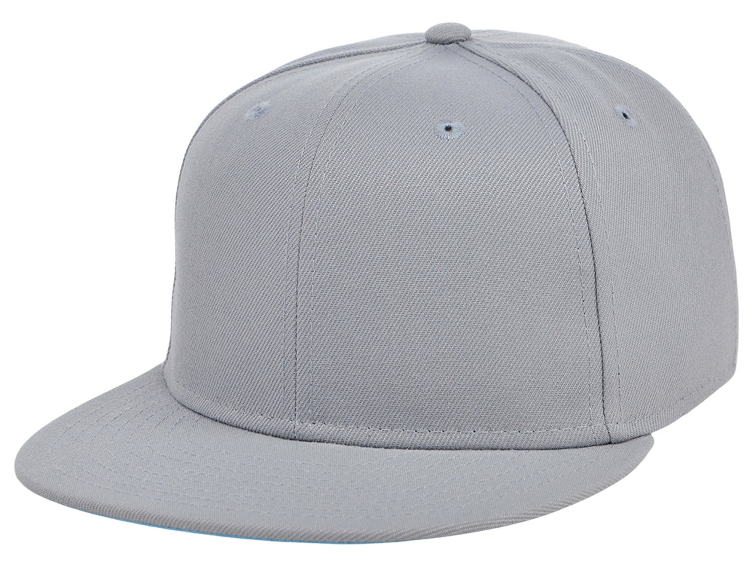 Crowns By Lids Full Court Fitted UV Cap - Light Grey/Sky Blue