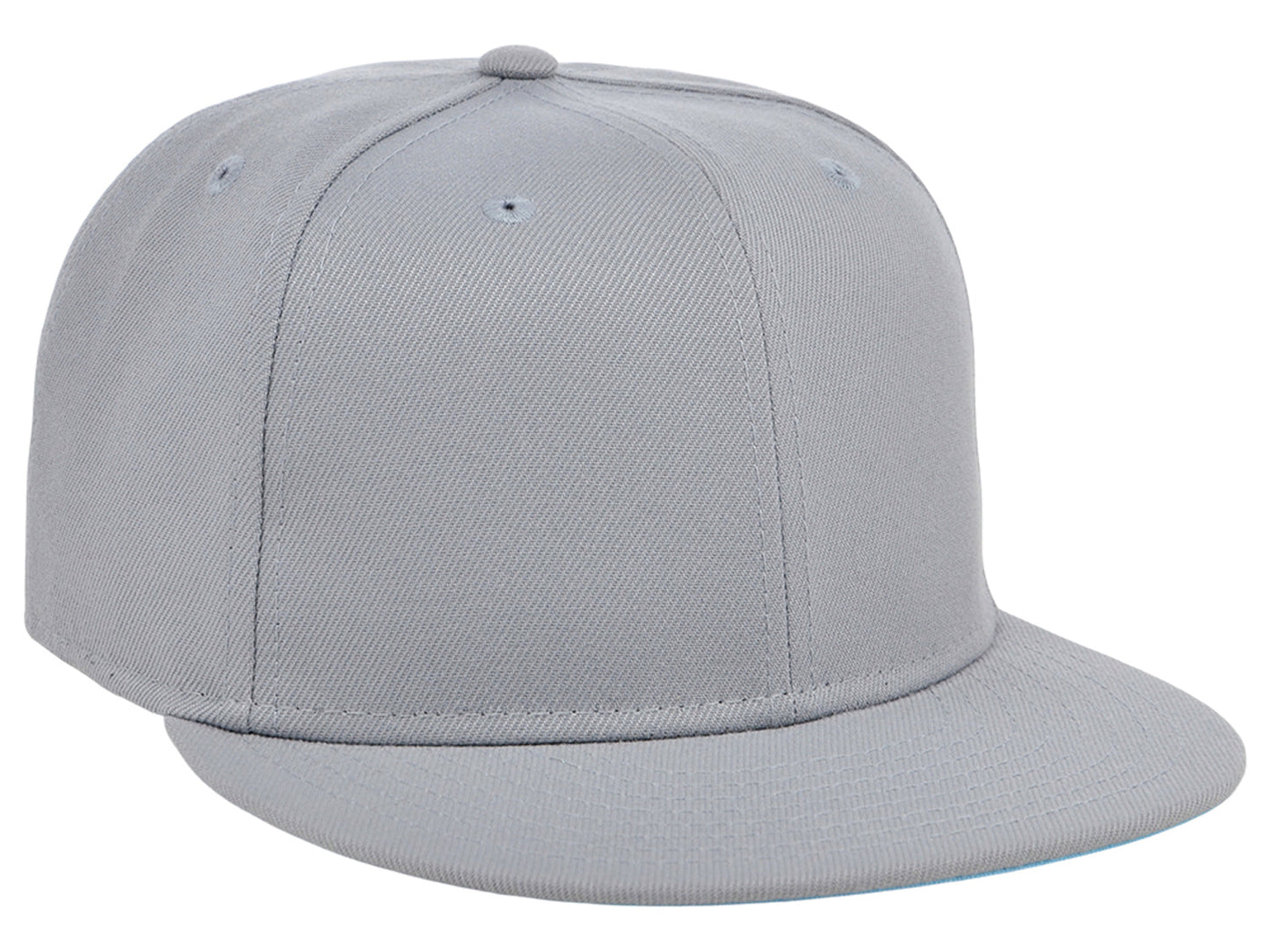 Crowns By Lids Full Court Fitted UV Cap - Light Grey/Sky Blue