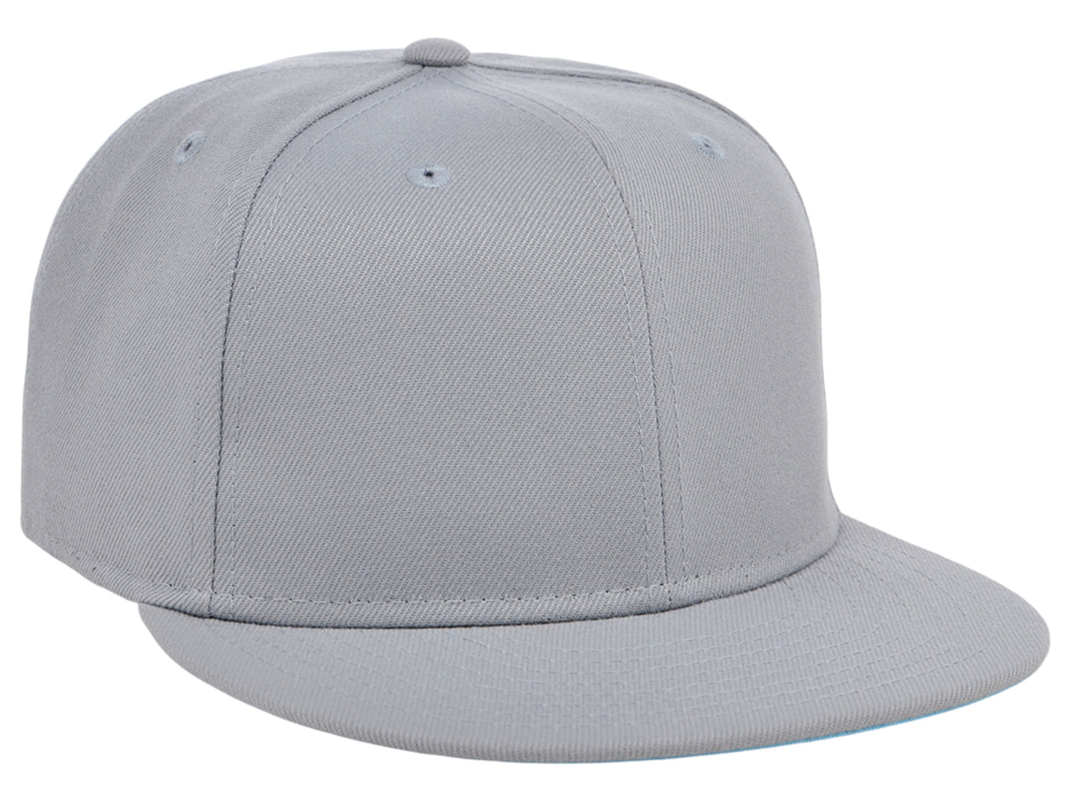 Crowns By Lids Full Court Fitted UV Cap - Light Grey/Sky Blue