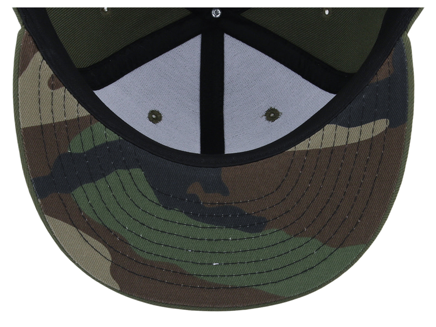 Crowns By Lids Full Court Fitted UV Cap - Olive/Camo