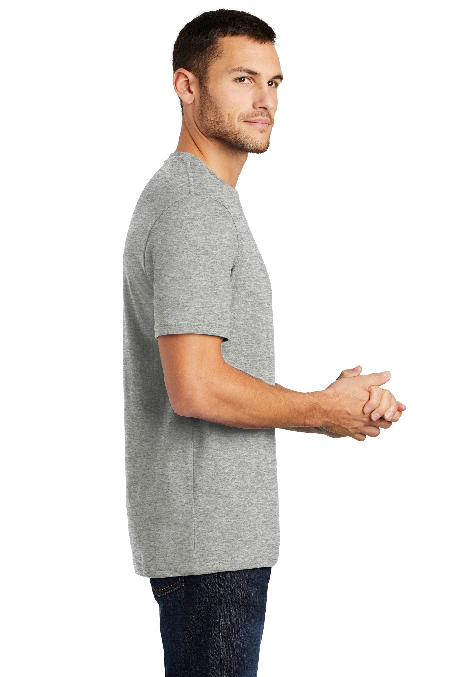 District Perfect Weight Unisex Tee - Heathered Steel