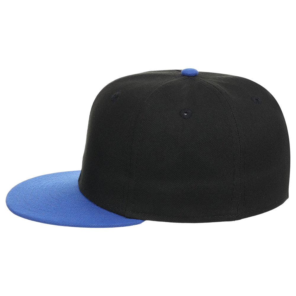Crowns By Lids Full Court Fitted Cap - Black/Royal Blue