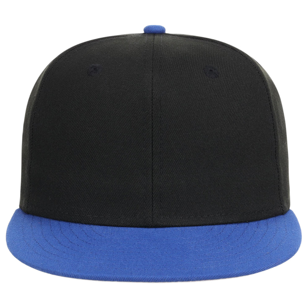 Crowns By Lids Full Court Fitted Cap - Black/Royal Blue