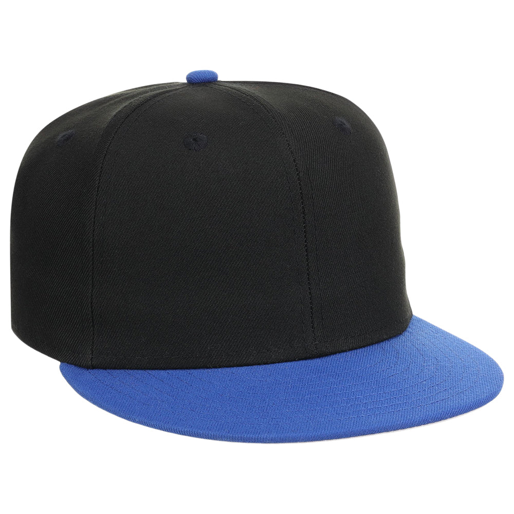 Crowns By Lids Full Court Fitted Cap - Black/Royal Blue