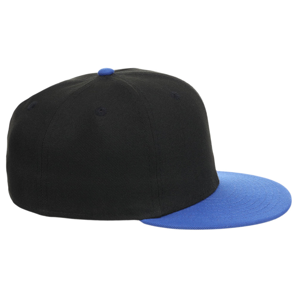 Crowns By Lids Full Court Fitted Cap - Black/Royal Blue