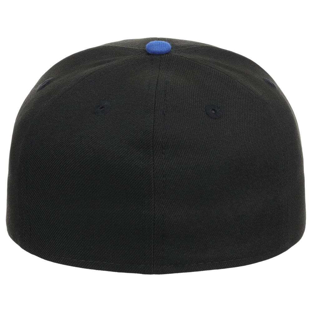 Crowns By Lids Full Court Fitted Cap - Black/Royal Blue