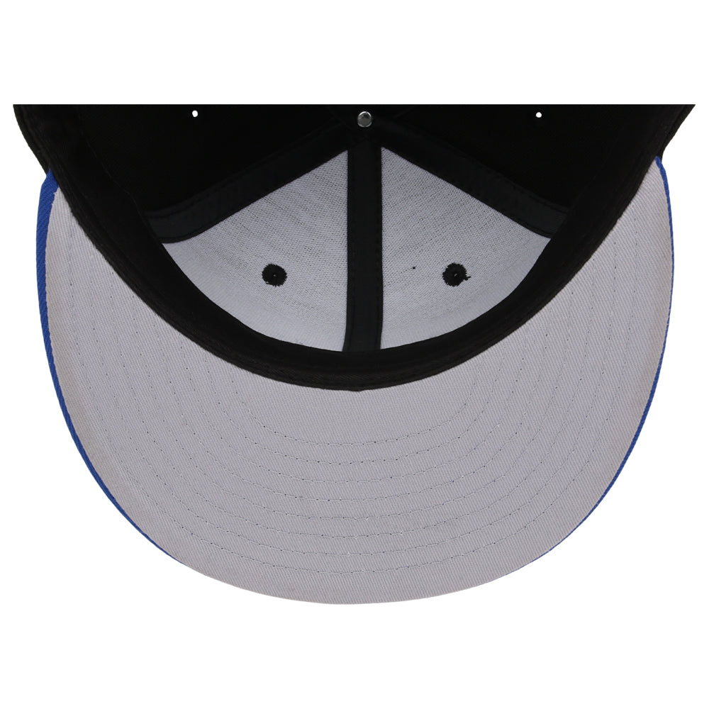 Crowns By Lids Full Court Fitted Cap - Black/Royal Blue