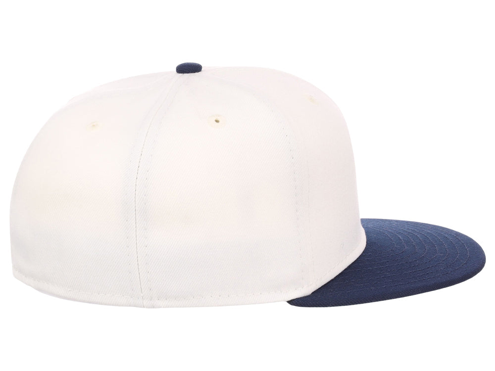 Crowns By Lids Full Court Fitted Cap - Ivory/Navy