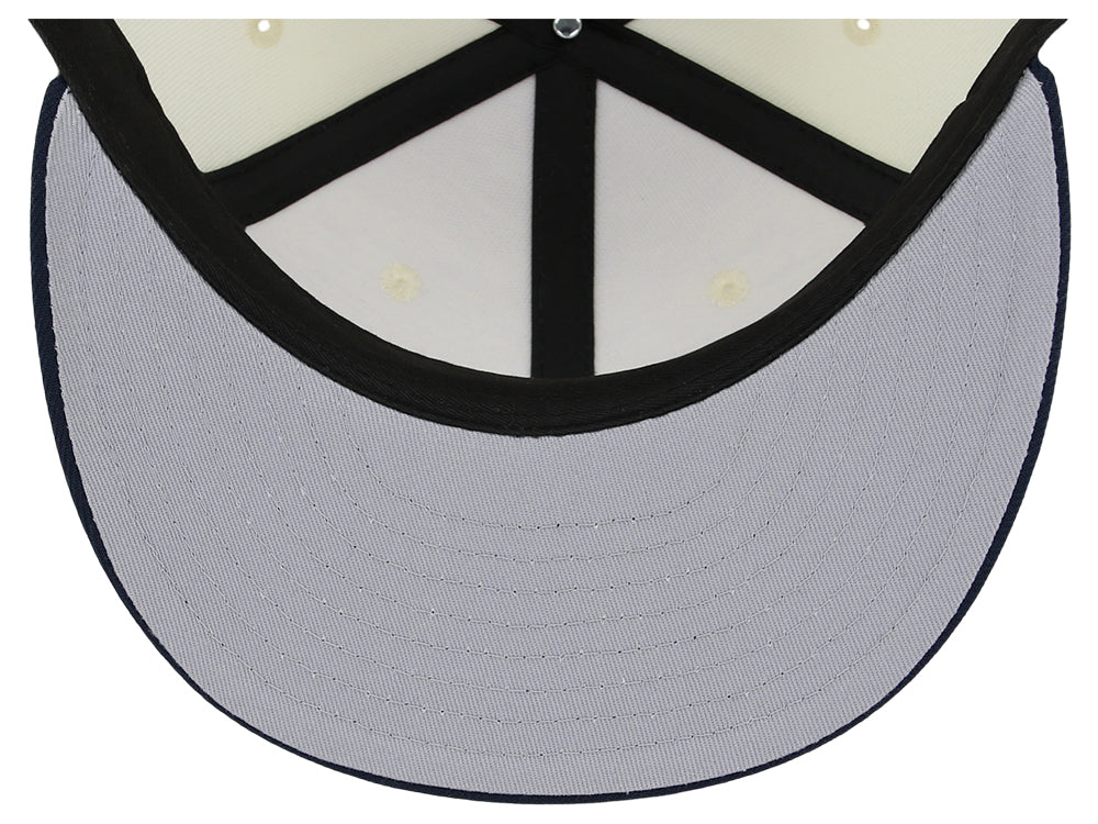 Crowns By Lids Full Court Fitted Cap - Ivory/Navy