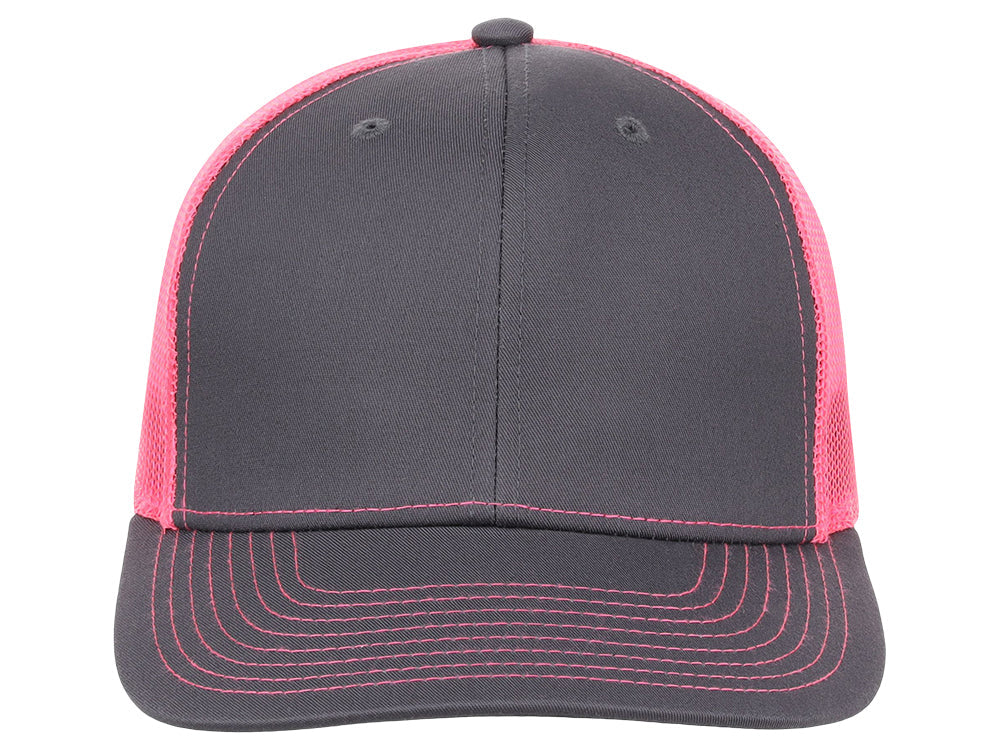 Crowns By Lids Slam Dunk Trucker Cap - Charcoal/Neon Pink